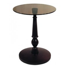 Столик журнальный Мебелик Рио 1, d: 50 см, венге/коричневый