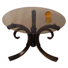 Столик журнальный Мебелик Миледи, d: 70 см, темно-коричневый