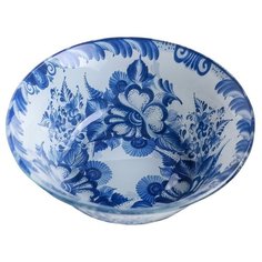 Доляна Миска Синева 13 х 4 см белый/синий