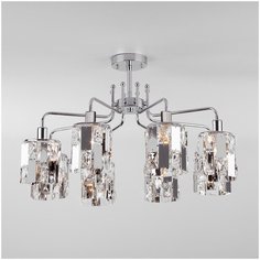 Люстра Eurosvet 10101/8 хром/прозрачный хрусталь, E14, 480 Вт