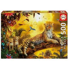 Пазл Educa Леопард и его детеныши (17736), 500 дет.