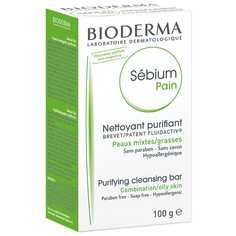 Bioderma Мыло Sebium Purifying Cleansing Bar, 100 г