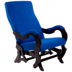 Кресло-качалка Мебелик Палермо размер: 64х81 см, обивка: ткань, цвет: индиго/орех