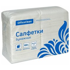 Салфетки OfficeClean белые, 400 шт.