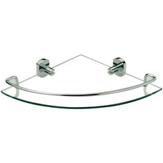 S-009973 SAVOL Aqua Полка стеклянная угловая латунная.Хром