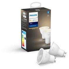 Упаковка светодиодных ламп 2 шт Philips Hue White, GU10, 5.2Вт