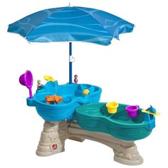 Песочница-столик Step2 Каскад 864500, 57х110 см, зеленый/синий