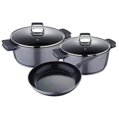 Набор посуды Bergner 7850 BG GY 5 пр. черный