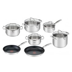 Набор посуды Tefal Duetto+ G718SC55 12 пр. нержавеющая сталь