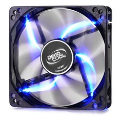 Вентилятор для корпуса Deepcool WIND BLADE 120 черный/синяя подсветка 1 шт.