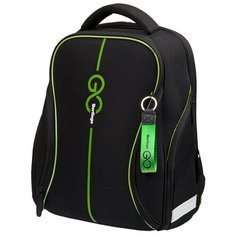 Berlingo Ранец Nova Go, черный/зеленый