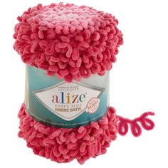Пряжа Alize Puffy Fine Ombre Batik, 500 г, 73 м, 7279 фуксия