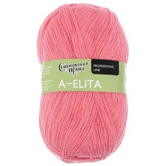 Пряжа Семеновская пряжа A-elita, 50 % шерсть, 50 % акрил, 100 г, 781 м, розовый (020)
