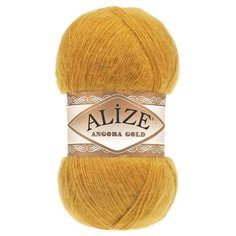 Пряжа Alize Angora Gold однотонная, 20 % шерсть, 80 % акрил, 100 г, 550 м, 002 шафран