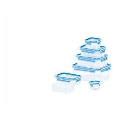 EMSA Набор контейнеров CLIP & CLOSE из 7 предметов 515562, голубой/прозрачный