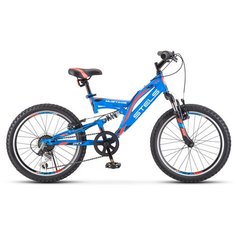 Подростковый горный (MTB) велосипед STELS Mustang V 20 V010 (2021) синий 13" (требует финальной сборки)