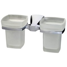 Стакан для зубных щеток WasserKRAFT Wern K-2528D, хром/белый