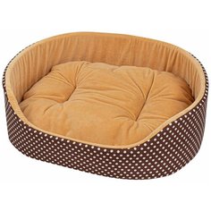 Лежак для собак и кошек XODY Открытый №3 (00234-2) 55х43х16 см бежевый/коричневый