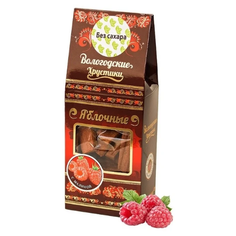 Пастила Вологодская мануфактура Хрустики яблочные с малиной без сахара, 2 шт. по 60 г