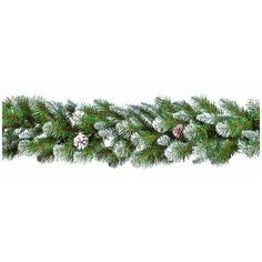 Гирлянда Triumph Tree Императрица с шишками 270 см (73826), заснеженный