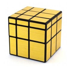 Головоломка QiYi MoFangGe 3x3x3 Mirror Blocks (зеркальный, с наклейками) черный/золотой