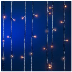 Гирлянда SNOWMEN Занавес 200 х 200 см, 16 нитей, 272 ламп, белый/белый провод