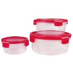 Bohmann Набор контейнеров BH-80, прозрачный/розовый