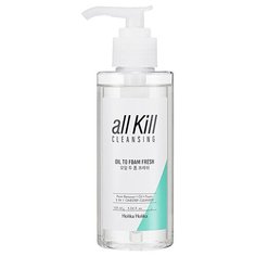 Holika Holika гидрофильное масло-пенка очищающее освежающее All Kill, 155 мл