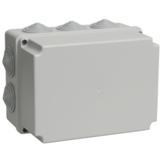 Распределительная коробка IEK КМ41245 наружный монтаж 190x140 мм серый RAL 7035