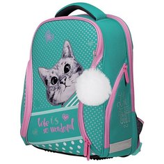 Berlingo Ранец Nova Curious cat, розовый/мятный