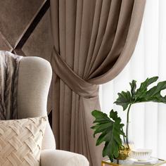 Шторы Togas Арден коричневый 260x275-2. Подхваты-2. 4 пр