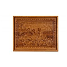 Лото Rovertime в резной шкатулке Охотники на привале, мореный ясень