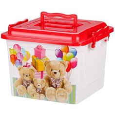 Контейнер Альтернатива Мишки 8.5 л (М1642) белый/красный Alternativa