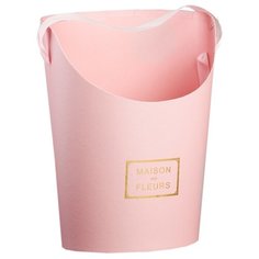 Корзина подарочная Yiwu Zhousima Crafts для цветов 17.5 х 22 х 10 см розовый