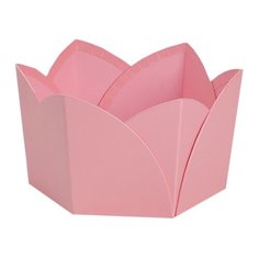 Коробка подарочная Yiwu Zhousima Crafts для цветов 20 х 13 х 20 см розовый