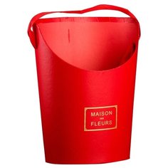 Корзина подарочная Yiwu Zhousima Crafts для цветов 17.5 х 22 х 10 см красный