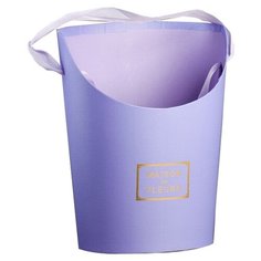 Корзина подарочная Yiwu Zhousima Crafts для цветов 17.5 х 22 х 10 см фиолетовый