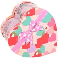 Коробка подарочная Yiwu Zhousima Crafts со светодиодом 15 х 12 х 15 2947986 розовый