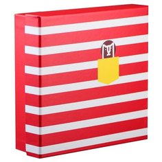 Коробка подарочная Yiwu Zhousima Crafts 3811865 19 х 6 х 19 см красный/белый