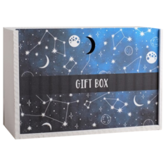 Коробка подарочная Дарите счастье Космос 20 х 30 х 12 см белый/синий