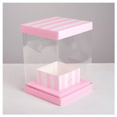 Коробка подарочная Дарите счастье With love 16 х 23 х 16 см розовый