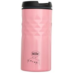 Термокружка Komandor Meow, 0.35 л розовый