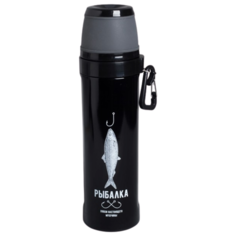 Классический термос Командор Рыбалка, 0.5 л черный