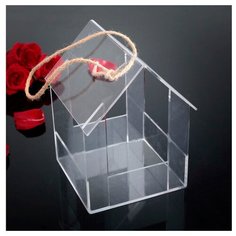 Корзина подарочная Yiwu Zhousima Crafts для цветов 16.5 х 17 х 19.5 см бесцветный