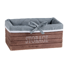 Доляна Короб для хранения STORAGE, 20 х 11.5 х 9 см коричневый