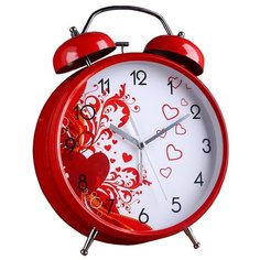 Часы настольные Yiwu Youda Import and Export Сердечки 906619 красный