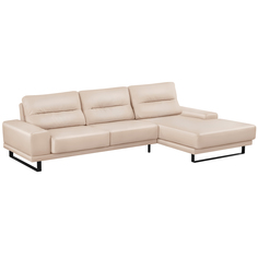 Диван ФС Нита натуральная кожа кремовый правый угол 313x178x83 см