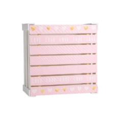 Ящик подарочный Дарите счастье Любимому человеку 30 × 30 × 15 см розовый