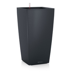 Кашпо Lechuza trend cubico 30x30x56 серое с автополивом