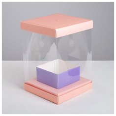 Коробка подарочная Дарите счастье С любовью 16 х 23 х 16 см розовый